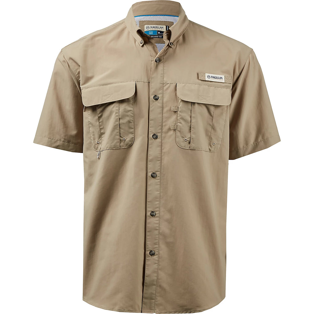 Magellan Outdoors Men's Laguna Madre Solid Short Sleeve Fishing Shirt