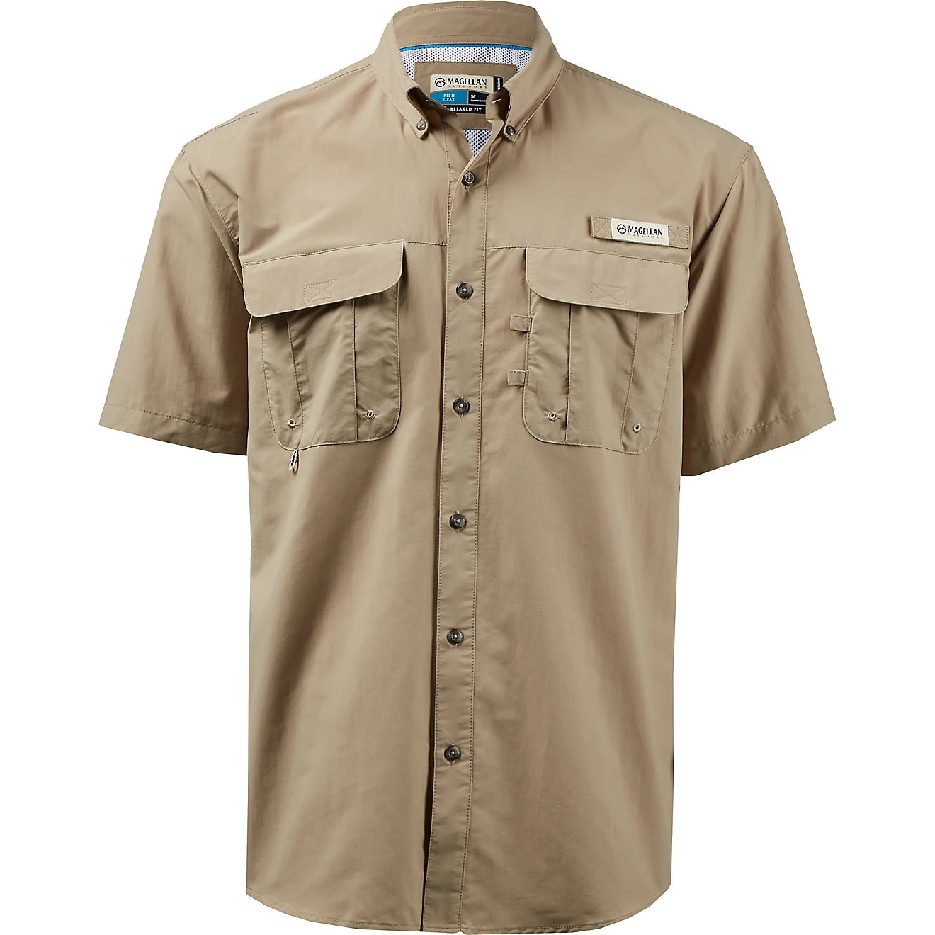 Magellan Outdoors Men's Laguna Madre Solid Short Sleeve Fishing Shirt