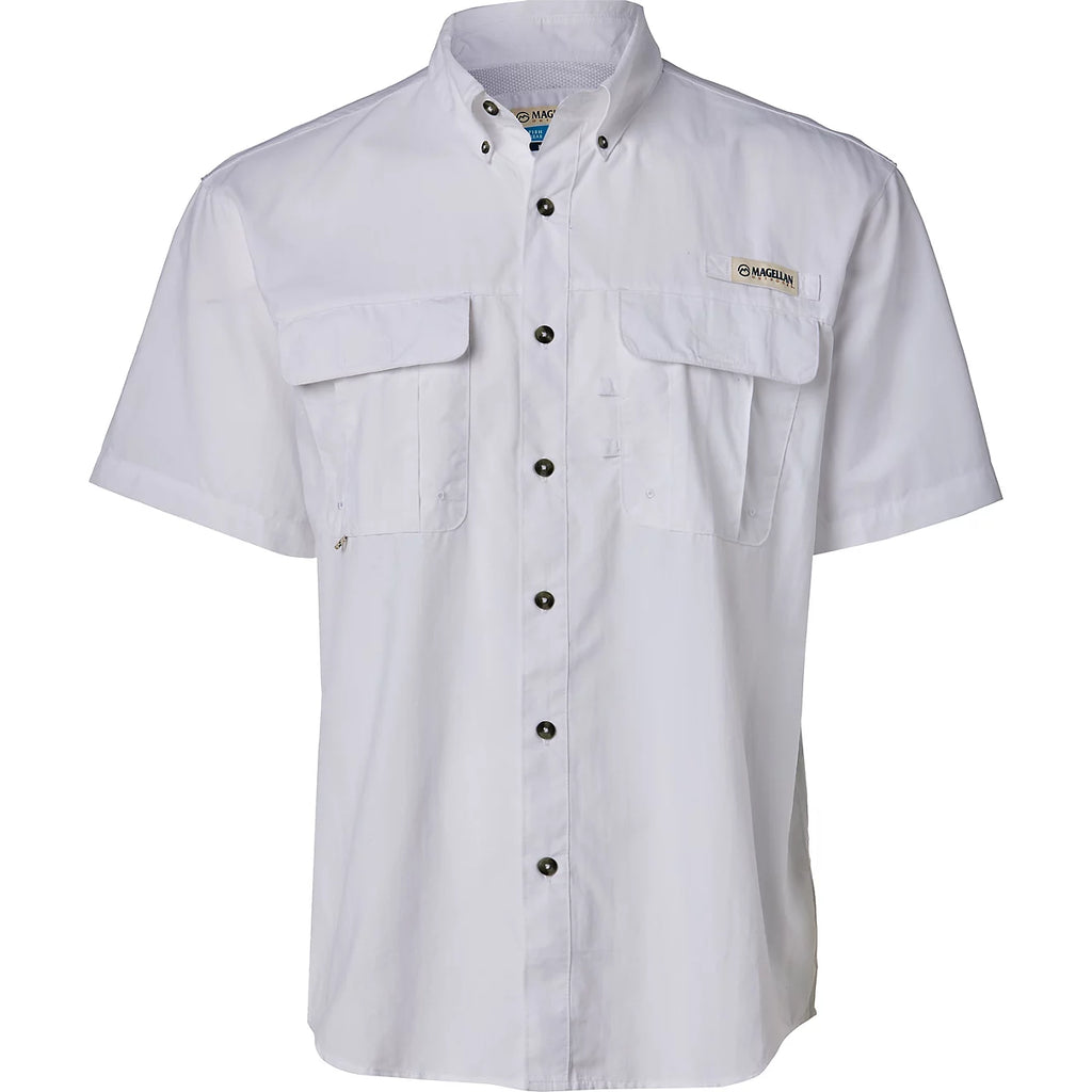 Magellan Outdoors Men's Laguna Madre Solid Short Sleeve Fishing Shirt