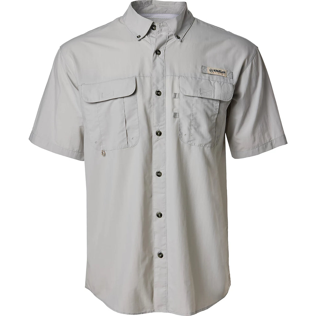 Magellan Outdoors Men's Laguna Madre Solid Short Sleeve Fishing Shirt