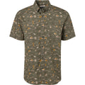 Magellan Outdoors Men's Green Summerville Print Short Sleeve Shirt